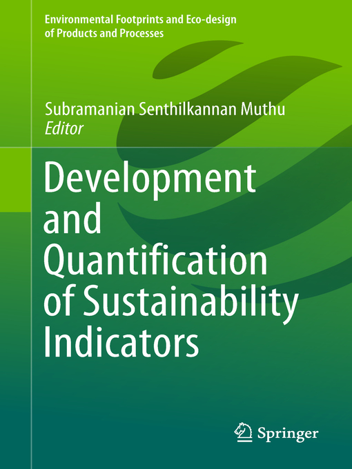 Kápumynd af Development and Quantification of Sustainability Indicators